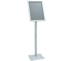 Pedestalo plakato stovas Sidabro 32,5 x 27 x 126 cm