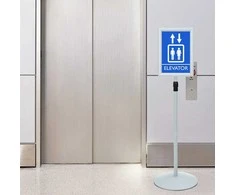 Pedestalo plakato stovas Sidabro 33 x 33 x 123 cm