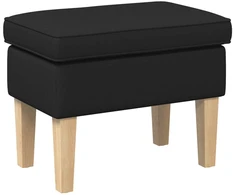 Pėdų staliukas Juoda 55 x 35 x 41 cm Audinys