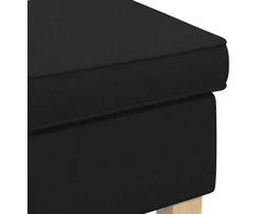 Pėdų staliukas Juoda 55 x 35 x 41 cm Audinys