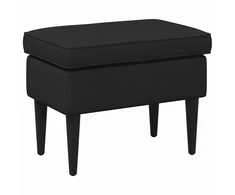 Pėdų staliukas Juoda 55 x 35 x 41 cm Audinys