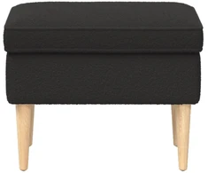Pėdų staliukas Juoda 55 x 35 x 41 cm Bouclé