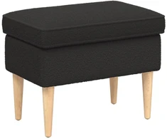 Pėdų staliukas Juoda 55 x 35 x 41 cm Bouclé