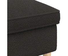 Pėdų staliukas Juoda 55 x 35 x 41 cm Bouclé