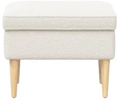 Pėdų staliukas Kreminė 55 x 35 x 41 cm Bouclé
