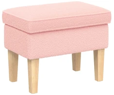 Pėdų staliukas Rožinė 55 x 35 x 41 cm Bouclé