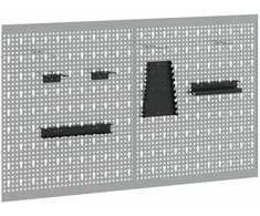 Įrankių sienelė 2 pcs Pilka 100 x 1 x 60 cm