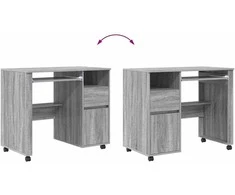 Stalas su ratais Pilkas Sonoma 91 x 50 x 77 cm Apdirbta mediena