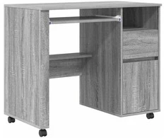 Stalas su ratais Pilkas Sonoma 91 x 50 x 77 cm Apdirbta mediena