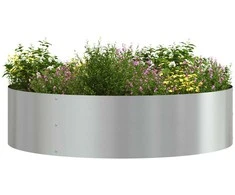 Vazonų žiedas Sidabro 80 x 80 x 20 cm Cinkuota plienas