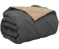 Pilna metų antklodė Antracito ir taupe 200 x 220 cm