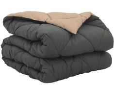 Pilna metų antklodė Antracito ir taupe 135 x 220 cm