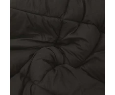Pilna metų antklodė Juoda ir taupe 220 x 240 cm Mikropluoštas
