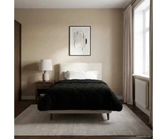 Pilna metų antklodė Tikštas Juoda 135 x 220 cm