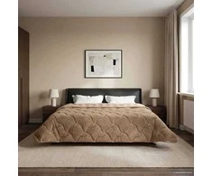 Pilna metų antklodė Tikštas Taupe 200 x 220 cm