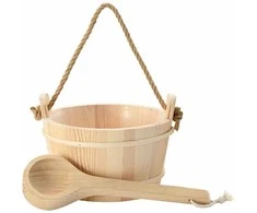 Pirties kibiras 2 pcs Ruda Kietas Pušies Medis ir Kanapės