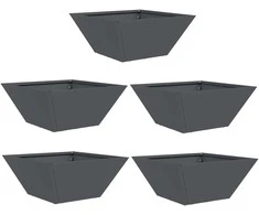 Sodo vazonas 5 pcs Antracitas 35 x 35 x 15 cm
