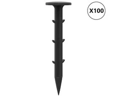 Žemės kuolai 100 vnt. Juoda Ø3 x 11 cm Plastmasė