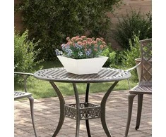 Sodo vazonas Balta 35 x 35 x 15 cm Šaltai valcuotas plienas