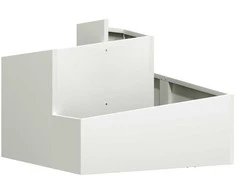 Sodo vazonas Balta 60 x 60 x 50 cm Šaltai valcuotas plienas