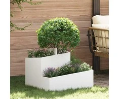 Sodo vazonas Balta 60 x 60 x 50 cm Šaltai valcuotas plienas
