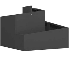 Sodo vazonas Juoda 60 x 60 x 50 cm Šaltai valcuotas plienas