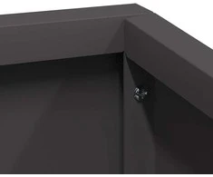 Sodo vazonas Juoda 60 x 60 x 50 cm Šaltai valcuotas plienas