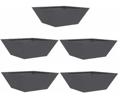 Sodo vazonas 5 pcs Antracitas 40 x 40 x 15 cm