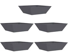 Sodo vazonas 5 pcs Antracitas 50 x 50 x 15 cm