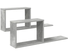 Plaukiojančios lentynos 2 pcs Betono pilka 80 x 15 x 30 cm