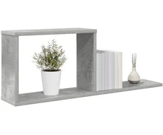 Plaukiojančios lentynos 2 pcs Betono pilka 80 x 15 x 30 cm