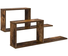 Plaukiojančios lentynos 2 pcs Dūminio ąžuolo 80 x 15 x 30 cm