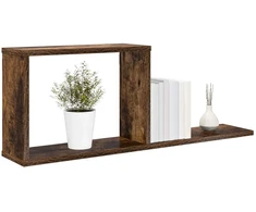 Plaukiojančios lentynos 2 pcs Dūminio ąžuolo 80 x 15 x 30 cm