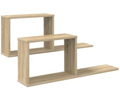 Plaukiojančios lentynos 2 pcs Sonoma ąžuolas 80 x 15 x 30 cm