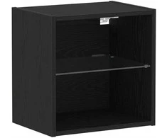 Savitautinė lentyna su LED apšvietimu Juoda 40 x 28,5 x 40 cm