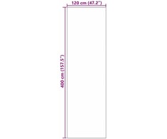 Durų kilimėlis Kita Juoda 120 x 400 cm Poliamidas ir PVC