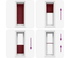 Plisuota žaliuze Bordo raudona 40x150 cm Audinio plotis 39,4 cm