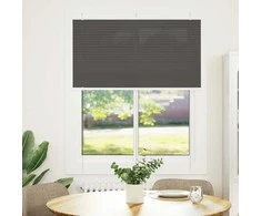 Plisuota žaliuze juoda 105x150 cm audinio plotis 104,4 cm