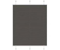 Plisuota žaliuze juoda 105x150 cm audinio plotis 104,4 cm