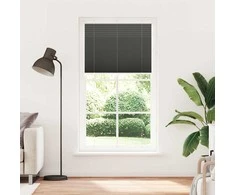 Plisuota žaliuze juoda 105x200 cm audinio plotis 104,4 cm
