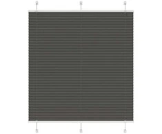 Plisuota žaliuze juoda 120x150 cm audinio plotis 119,4 cm