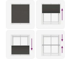 Plisuota žaliuze juoda 120x150 cm audinio plotis 119,4 cm