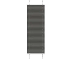 Plisuota žaliuze juoda 45x100 cm audinio plotis 44,4 cm