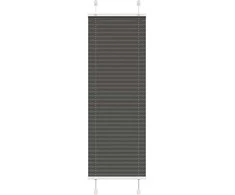 Plisuota žaliuze juoda 45x150 cm audinio plotis 44,4 cm