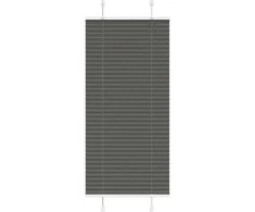 Plisuota žaliuze juoda 55x100 cm audinio plotis 54,4 cm