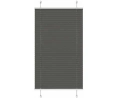Plisuota žaliuze juoda 70x150 cm audinio plotis 69,4 cm