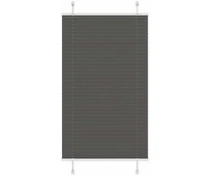Plisuota žaliuze juoda 75x100 cm audinio plotis 74,4 cm