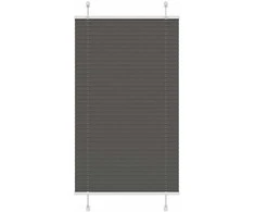 Plisuota žaliuze juoda 80x100 cm audinio plotis 79,4 cm