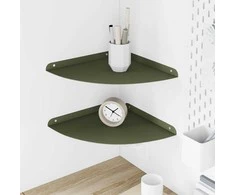 Plūduriuojanti lentyna 2 pcs Alyvuogių žalia 30 x 30 x 2 cm
