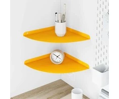 Plūduriuojanti lentyna 2 pcs Garučių geltona 30 x 30 x 2 cm